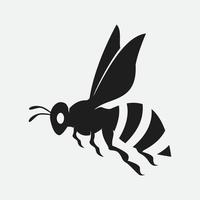 icono de diseño de ilustraciones de logotipo de abeja vector