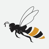 icono de diseño de ilustraciones de logotipo de abeja vector