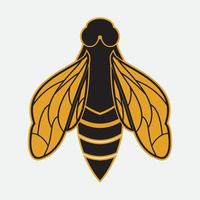 icono de diseño de ilustraciones de logotipo de abeja vector