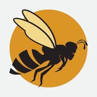 icono de diseño de ilustraciones de logotipo de abeja vector