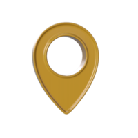 Realistic Location icon 3D render transparent background png