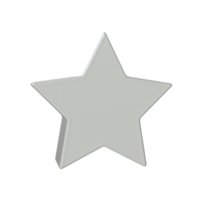 Star icon 3D render transparent background png