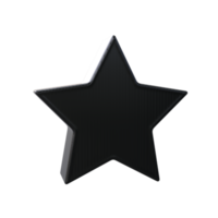Star icon 3D render transparent background png