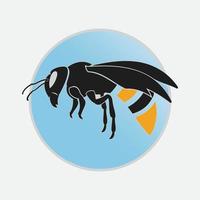 icono de diseño de ilustraciones de logotipo de abeja vector