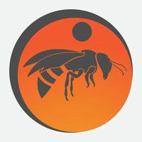 icono de diseño de ilustraciones de logotipo de abeja vector