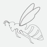 icono de diseño de ilustraciones de logotipo de abeja vector