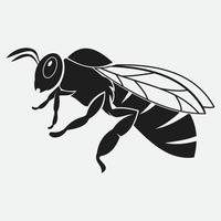 icono de diseño de ilustraciones de logotipo de abeja vector