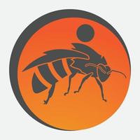 bee logo illustrations design icon vector