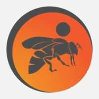 icono de diseño de ilustraciones de logotipo de abeja vector