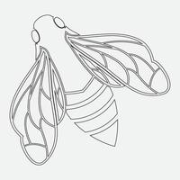 icono de diseño de ilustraciones de logotipo de abeja vector