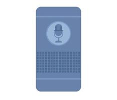 Voice assistant icon. Smart speaker sign. Talk recognition. Vector flat illustration