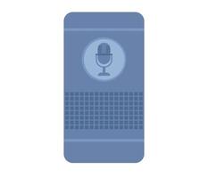 Voice assistant icon. Smart speaker sign. Talk recognition. Vector flat illustration