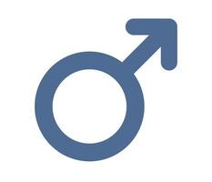 Male gender symbol. Vector flat illustration