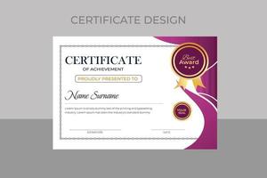 Modern Certificate Template vector