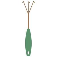 Flower rake icon. Vector flat illustration