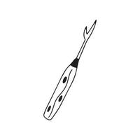 Seam ripper tool. Doodle vector single illustration