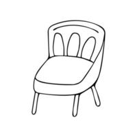 Armchair. Chair on legs, chair with soft seat vector