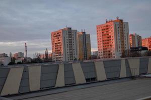 sunrise in Slovakia town, around seven o'clock in the morning.    Trnava, Slovakia, SK, 2023 photo