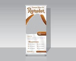 banner enrollable de comida vector