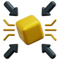 centralized 3d render icon illustration png