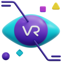 illustration de l'icône de rendu 3d vision png