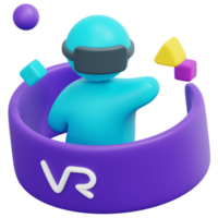 virtual 3d render ícone ilustração png
