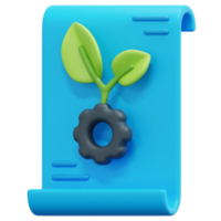 eco friendly 3d render icon illustration png