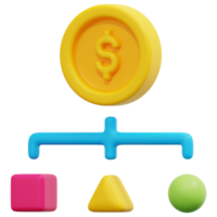 cost structure 3d render icon illustration png