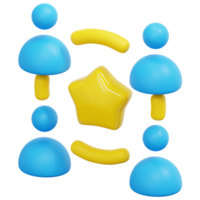 team 3d render icon illustration png