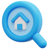 search 3d render icon illustration png