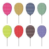 Bunch of balloons for birthdays and parties. colorful balloons on a white background. flat icon vector