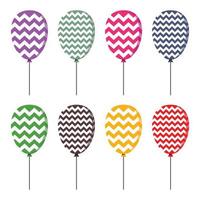 Bunch of balloons for birthdays and parties. colorful balloons on a white background. flat icon vector