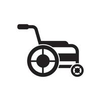 sencillo silla de ruedas símbolo icono, ilustración diseño modelo. vector