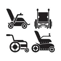 sencillo silla de ruedas símbolo icono, ilustración diseño modelo. vector
