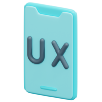 UX 3d rendere icona illustrazione png