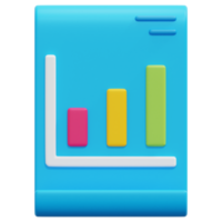 business report 3d render icon illustration png