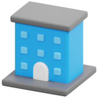 apartment 3d render icon illustration png