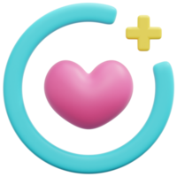 care 3d render icon illustration png