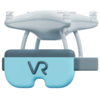 ilustración de icono de renderizado 3d de realidad virtual png