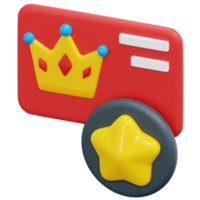 loyalty card 3d render icon illustration png