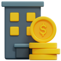 real estate 3d render icon illustration png