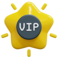vip 3d render ícone ilustração png