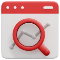 research 3d render icon illustration png