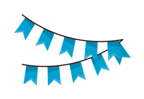 blue garlands party banner png