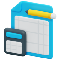 bookkeeping 3d render icon illustration png