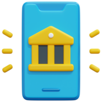 conectados bancário 3d render ícone ilustração png