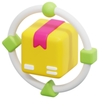 supply chain 3d render icon illustration png