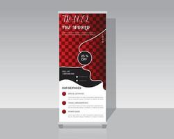 Travel Vacation Roll Up Banner Design vector