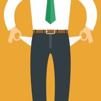 Businessman has no money vector