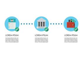 Financial services payment processing infographic vector